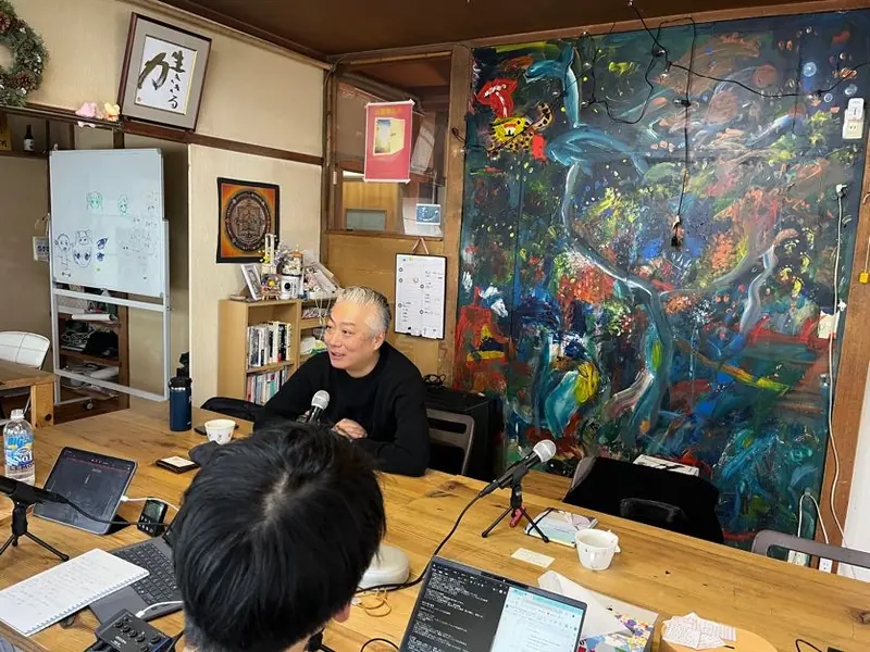 出居番ラジオ ゲストとの収録風景